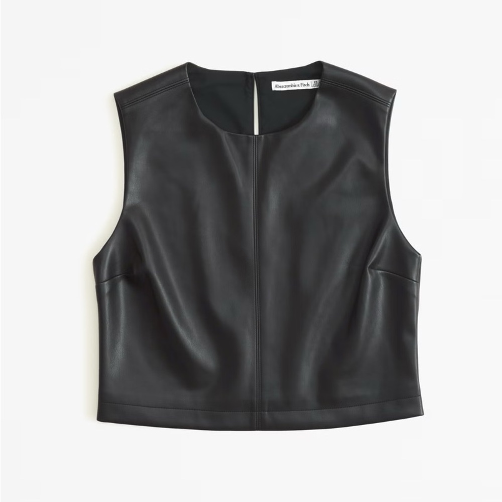Abercrombie Vegan Leather Top